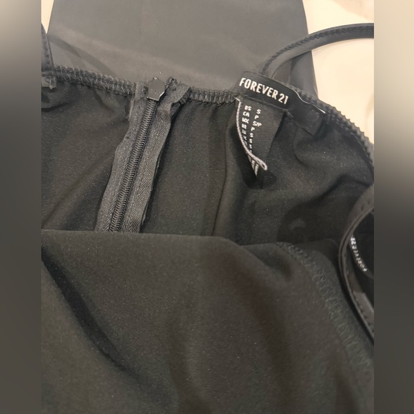 Small Black Pleather Jumpsuit Onesie S - Picture 4 of 5